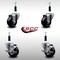 Service Caster 4'' SS Soft Rubber Wheel Swivel 7/8'' Expanding Stem Caster Set 2 Brakes, 4PK SCC-SSEX20S414-SRS-2-TLB-2-78 - alternate 3